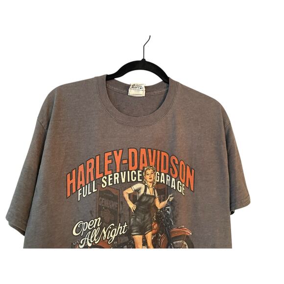 Harley Davidson Graphic T-shirt Gray Two Sided Sweetwater L Pin-Up CA - Picture 3 of 11